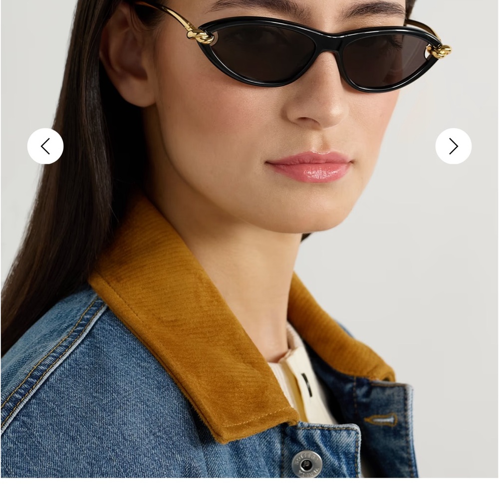 Black Frame Sunglasses with Gold Temples